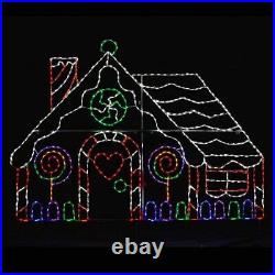 Gingerbread House LED Lighted Yard Art Outdoor Christmas Display Large Lollipop