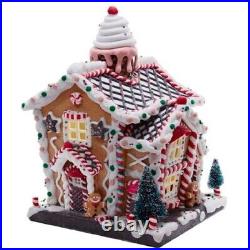 Gingerbread House Light Up Battery Operated Christmas Figurine 14 Inch JEL1101