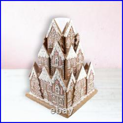Gingerbread Village With Candle Holder Christmas Decor SHIPS WITHIN 15 DAYS