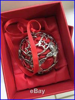 Giovanni Raspini Italy Solid 800 Silver Christmas Ball with Angels 2 diameter
