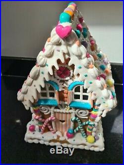 Gisela Graham Large Polydough Led Sweet Gingerbread House Christmas Decoration