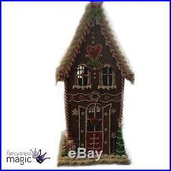 Gisela Graham Xmas Christmas Festive Gingerbread House Fairy Light Decoration