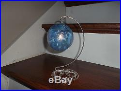 Glass Blown Blue Ball Ornament