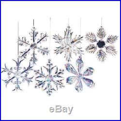 Glass Christmas Tree Decoration Decor Snowflake Ornaments Holiday Xmas Hanging