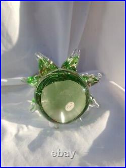 Glass Christmas Trees Set of 3 Solid Glass Graduated 12 10 8 READ