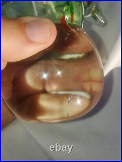 Glass Christmas Trees Set of 3 Solid Glass Graduated 12 10 8 READ