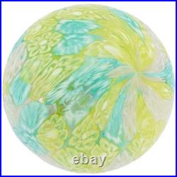 Glass of Venice Murano Glass Aurea Millefiori Christmas Ornament Lime Green an