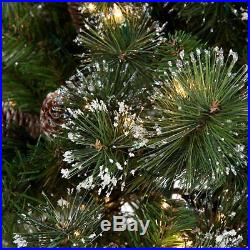 Glittery Pine Full Pre-lit Christmas Tree, 6.5 ft