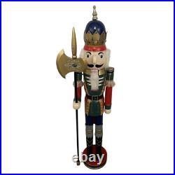 Glitzhome Outdoor Christmas Decorations 42 Wooden Christmas King Nutcracker