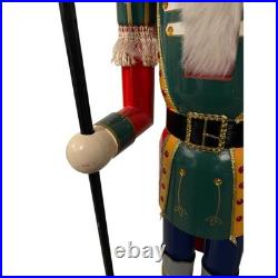 Glitzhome Outdoor Christmas Decorations 42 Wooden Christmas King Nutcracker