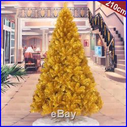 Gold Artificial Christmas Tree Winter Holiday Seasonal Decoration 2 3 4 5 6 7 ft