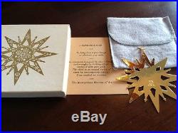 Gold MMA 1974 Star Sterling Silver Christmas Ornament Metropolitan Museum Art