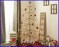 Gold Ornament Display Christmas Tree 6 Foot Wrought Iron Metal Home Holidays