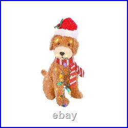 Goldendoodle Holiday Living 27 Christmas LED Light Up Fluffy Doodle Dog Decor