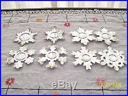 Gorham Sterling Silver Snowflake Ornaments (LOT of 8) /'71-'72 &'74-79