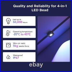 Govee 100ft RGBICW Black Permanent Outdoor Lights Elite Govee 100ft RGBICW Black Permanent Outdoor Lights Elite
