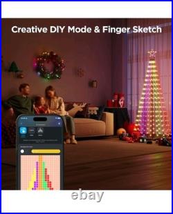 Govee 7.5ft Christmas Cone Tree Lights 370 LEDs RGBIC New In Box