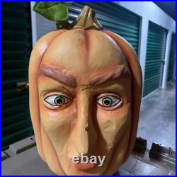 Grandin Road Expressive Pumpkin Face Halloween Decor Figurine Orange Grandin Road Expressive Pumpkin Face Halloween Decor Figurine Orange