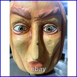 Grandin Road Expressive Pumpkin Face Halloween Decor Figurine Orange Grandin Road Expressive Pumpkin Face Halloween Decor Figurine Orange