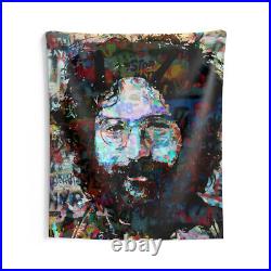 Grateful Jerry Graffiti Indoor Wall Tapestries by Stephen Chambers