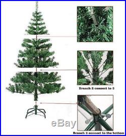 Green Artificial Colorado Luxury Christmas Xmas Tree with Metal Stand 6ft, 7ft