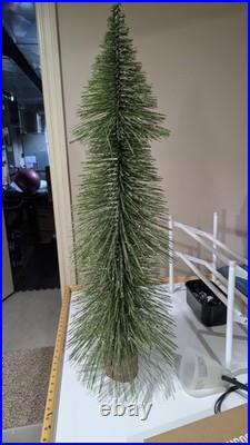 Green Artificial Tinsel Christmas Tree Undecorated Unlighted 24 inches