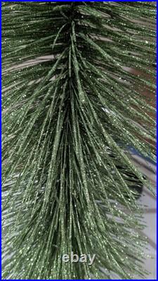 Green Artificial Tinsel Christmas Tree Undecorated Unlighted 24 inches