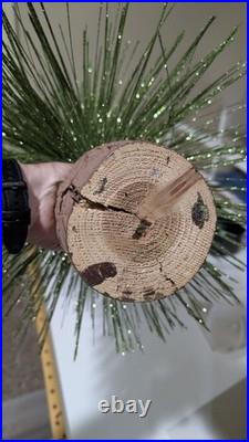 Green Artificial Tinsel Christmas Tree Undecorated Unlighted 24 inches