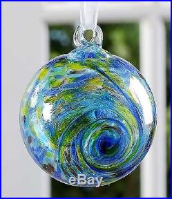 Green Blue Colored Glass Friendship Ball Christmas Ornament 467308 Best Friend