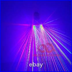 Green Blue Red Purple Multi-line RGB Laser Gloves Light Pair Rechargeable