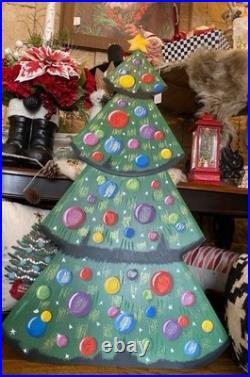 Green Christmas Tree Metal Stake The Round Top Collection