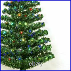 Green Fibre Optic Christmas Tree Multi Colour LED Lights 2ft 3ft 4ft 5ft 6ft 7ft