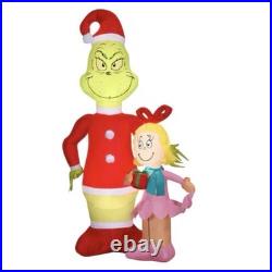 Grinch and Cindy Lou Who 6FT Lighted led Christmas Gemmy Inflatable NEW