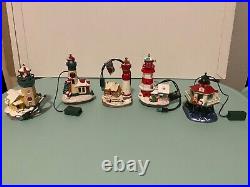 HALLMARK CHRISTMAS ORNAMENTS LIGHTHOUSE GREETINGS / HOLIDAY LIGHTHOUSE Lot Of 18