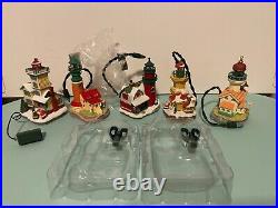 HALLMARK CHRISTMAS ORNAMENTS LIGHTHOUSE GREETINGS / HOLIDAY LIGHTHOUSE Lot Of 18