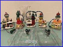 HALLMARK CHRISTMAS ORNAMENTS LIGHTHOUSE GREETINGS / HOLIDAY LIGHTHOUSE Lot Of 18