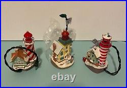 HALLMARK CHRISTMAS ORNAMENTS LIGHTHOUSE GREETINGS / HOLIDAY LIGHTHOUSE Lot Of 18