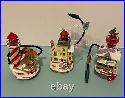 HALLMARK CHRISTMAS ORNAMENTS LIGHTHOUSE GREETINGS / HOLIDAY LIGHTHOUSE Lot Of 18