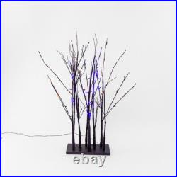 HALLOWEEN FOREST 45 Pre-Lit LED Purple & Orange TIMER with Adapter NEW HQ0009
