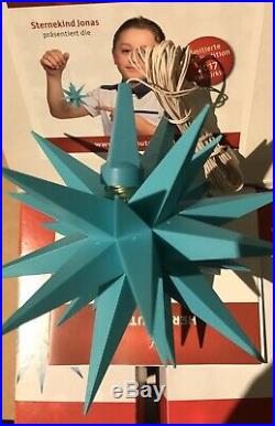 HERRNHUTER Weihnachtsstern Original A1e LED Türkis Sonderedition 2017 mit Rechng