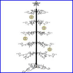 HOHIYA 7 Ft Wrought Iron Christmas Tree Ornament Display Stand Metal Holder H