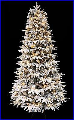HOLIDAY STUFF 5ft Snowy Forest Spruce The Pre-lit PE Flocked Slim Christmas Tree