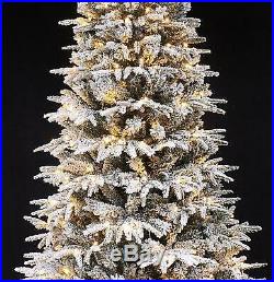 HOLIDAY STUFF 5ft Snowy Forest Spruce The Pre-lit PE Flocked Slim Christmas Tree