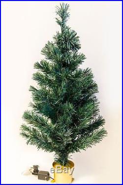 HOLIDAY TIME 2.5ft Green FIBER OPTIC Christmas Tree Brand New In Box