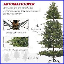 HOMCOM 12ft Artificial Christmas Tree with 8410 Tips Foldable Metal Stand