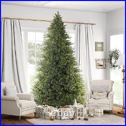 HOMCOM 12ft Artificial Christmas Tree with 8410 Tips Foldable Metal Stand