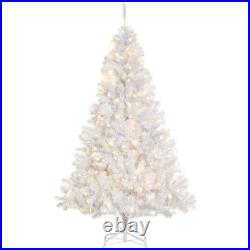 HOMCOM 6' Tall Prelit Christmas Tree Douglas Fir Artificial Christmas Tree