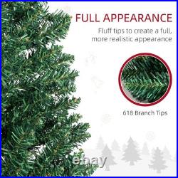 HOMCOM 8' Tall Pre-Lit Slim Noble Fir Artificial Christmas Tree with 300 Warm HOMCOM 8' Tall Pre-Lit Slim Noble Fir Artificial Christmas Tree with 300 Warm