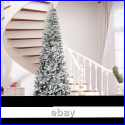 HOMCOM Christmas Tree with Unlit Snow Flocked Branches Holiday HOMCOM Christmas Tree with Unlit Snow Flocked Branches Holiday