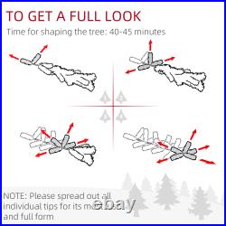 HOMCOM Christmas Tree with Unlit Snow Flocked Branches Holiday HOMCOM Christmas Tree with Unlit Snow Flocked Branches Holiday